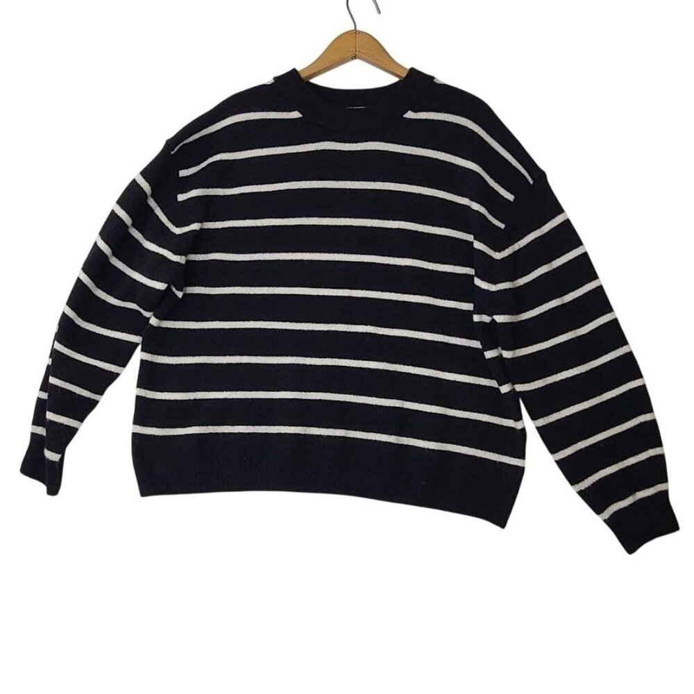 H&M Sweater Women's Black White Stripe Medium